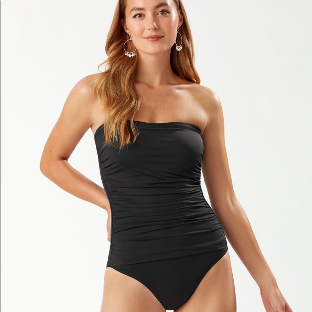 Push up simple backless black swimsuit